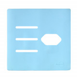Placa p/ 3 Interruptores + Tomada 4x4 - Novara Celeste